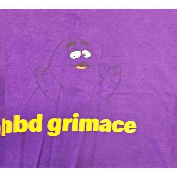 McDonald’s Vintage  “HBD Grimace” Purple T-Shirt Size Large Pre-Owned - Picture 2 of 6